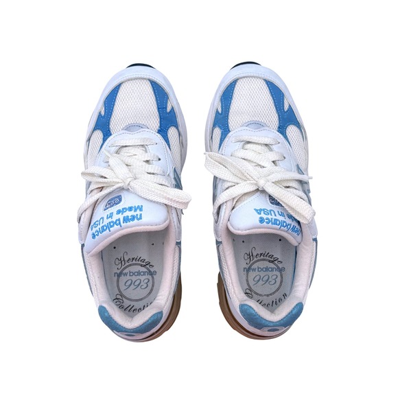 New Balance 993 Made in USA Women's Size 6 White Blue Heritage Running Sneakers - Picture 5 of 8